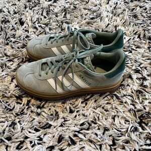 Adidas Gazelle Green Platform Sneakers